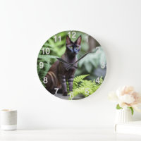 Dexter Le Chat Siamois Noir, Horloge Mur