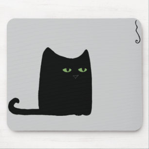 Dexter the Fat Black Cat Mousepad (customizable)
