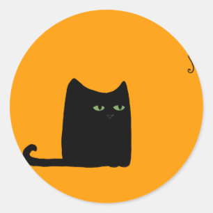 Dexter the Fat Black Cat Sticker (customizable)