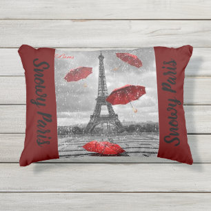 D'extérieur Beau coussin à accent avec design parisien