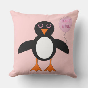 D'extérieur Bébé rose mignonne Pingouin Coussin extérieur
