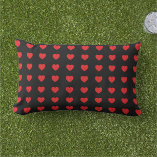 D'extérieur Coeur de coeur Lumbar Coussin 13" x 21"