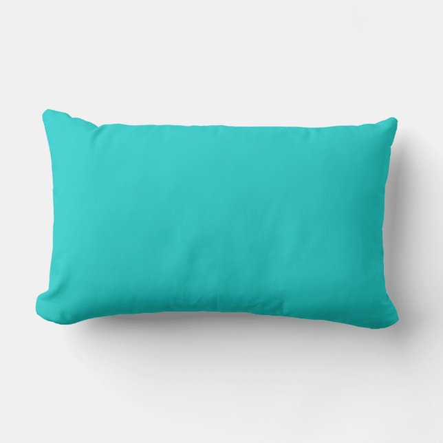 D'extérieur Coussin bleu turquoise solide (Recto)
