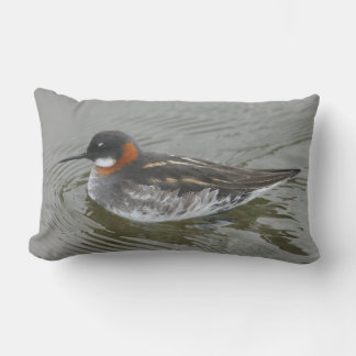 D'extérieur Coussin de Phalarope à cou rouge par RoseWrites