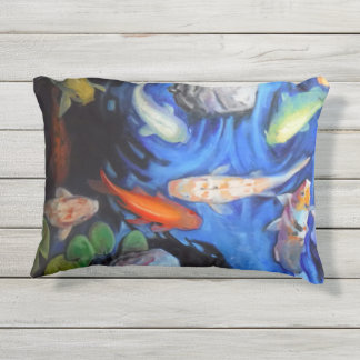 D'extérieur Coussin d'été Koi Outdoor Accent 16" x 12"