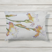 Coussin en tissu extérieur avec impression Iris