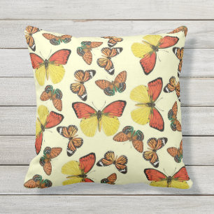D'extérieur Coussin extérieur 16x16 de papillons oranges et