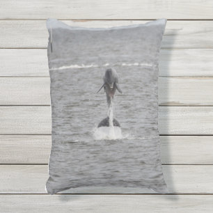 D'extérieur Coussin extérieur avec dauphins sautant