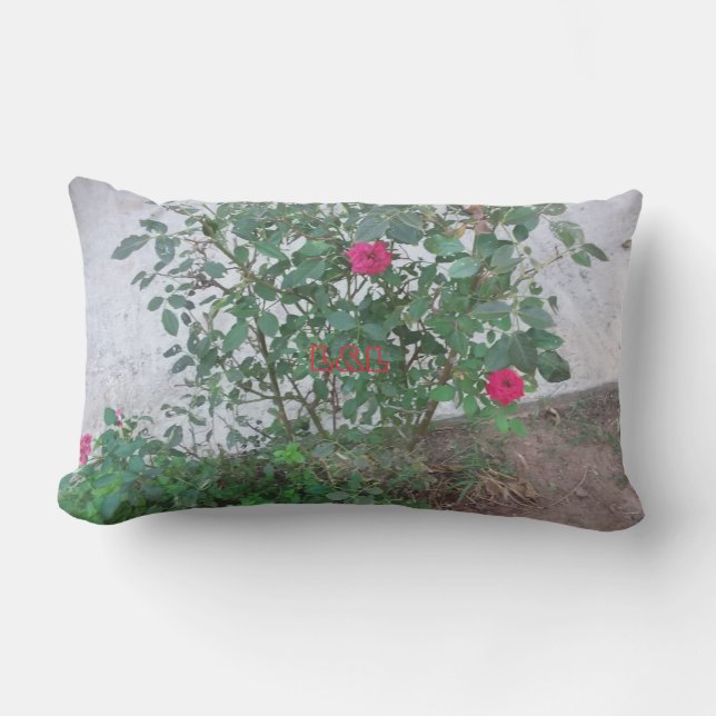 D'extérieur Coussin extérieur avec fleurs (Recto)