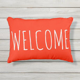 D'extérieur Coussin extérieur bienvenu d'accent de patio