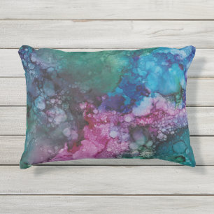 D'extérieur Coussin extérieur/Colorburst Inkblots/bleu vert ro