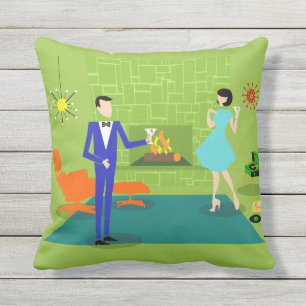 D'extérieur Coussin extérieur de couples modernes de la moitié