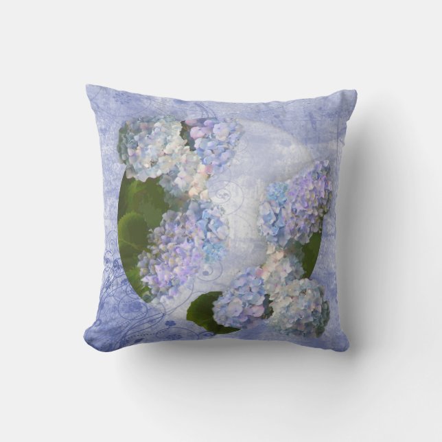 D'extérieur Coussin extérieur d'hortensias (Recto)