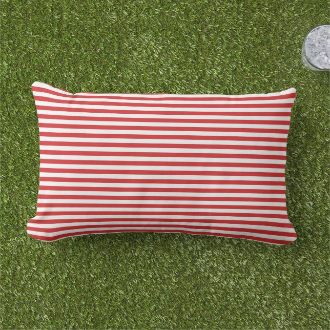 D'extérieur Coussin Extérieur Rayures Rouges (Herbe)