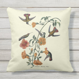 D'extérieur Coussin extérieur texturisé 20x20 de colibri de