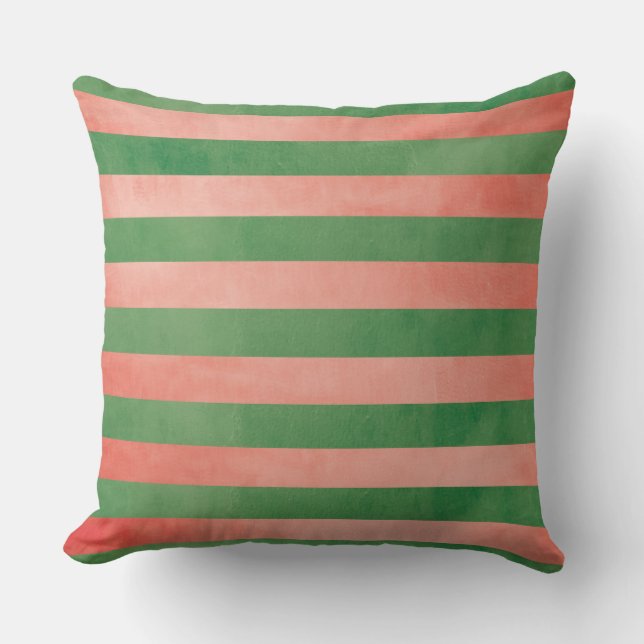 D'extérieur Coussin extérieur Watermelon rose et vert (Recto)