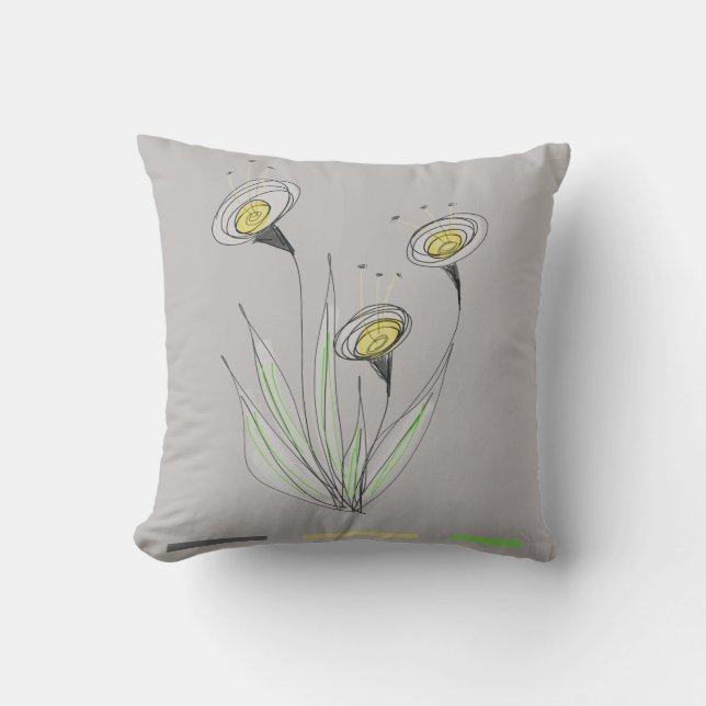 D'extérieur Coussin gris réversible (Recto)