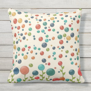 D'extérieur Coussin multicolore de jardin de boule de gomme
