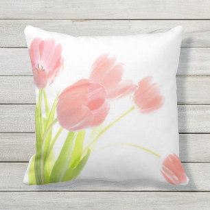 D'extérieur Fleur extérieure de tulipe de rose de coussin de