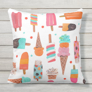 D'extérieur Glace d'été en extérieur   Coussin