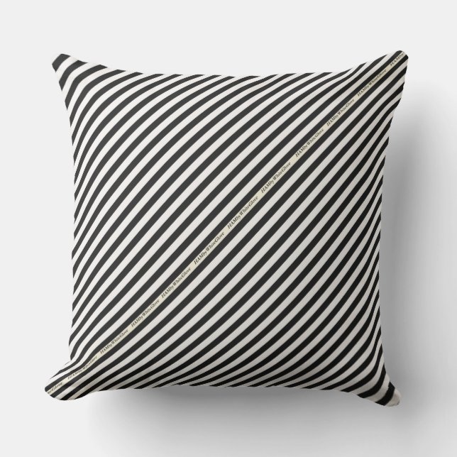 D'extérieur HAMbyWG - Coussin - Bande blanche noire (Recto)
