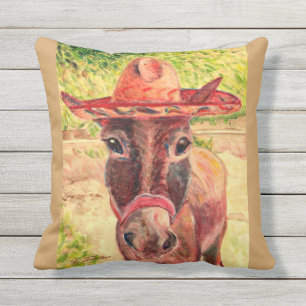 D'extérieur Lupe le coussin extérieur de l'âne 16x16