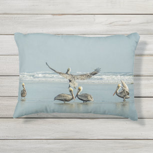 D'extérieur Pelicans Beach Océan Bleu Extérieur Accent Coussin
