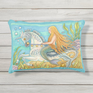 D'extérieur Sirène Sur Seahorse Merhorse COUSSIN ACCENT UNICOR