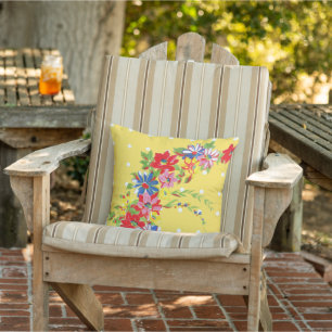 D'extérieur Vintage Floral Coussin extérieur