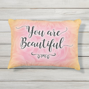 D'extérieur Vous êtes beau coussin d'or de roses