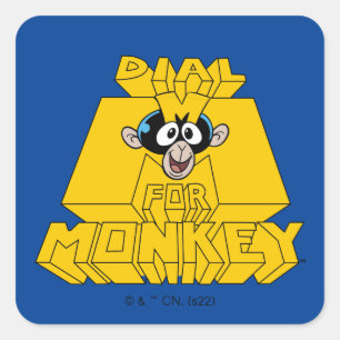 Dexter's Laboratory - Dial M For Monkey Square Sticker