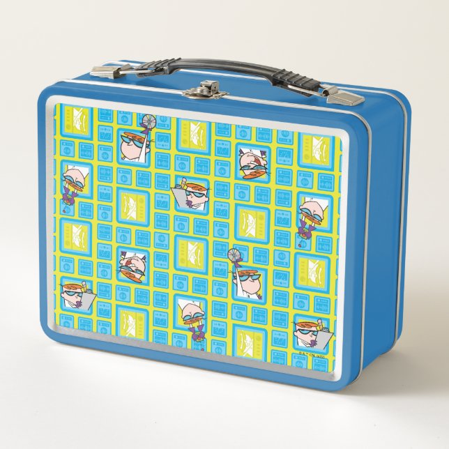 Dexter's Laboratory Experiments Pattern Metal Lunch Box (Front)