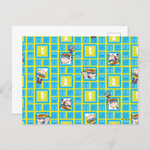 Dexter's Laboratory Experiments Pattern Postcard