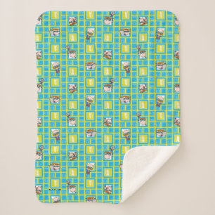 Dexter's Laboratory Experiments Pattern Sherpa Blanket