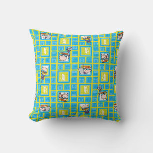 Dexter's Laboratory Experiments Pattern Throw Pillow