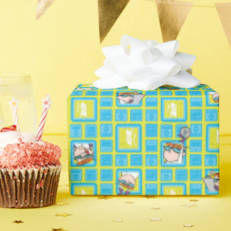 Dexter's Laboratory Experiments Pattern Wrapping Paper