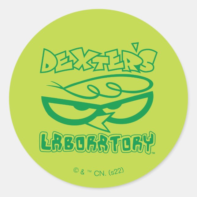 Dexter's Laboratory Face Logo Classic Round Sticker (Front)