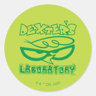 Dexter's Laboratory Face Logo Classic Round Sticker