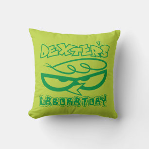 Dexter's Laboratory Face Logo Throw Pillow