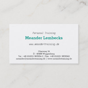 Dezent mit Punkt Business Card