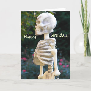 DF- Happy Birthday Skeleton Card