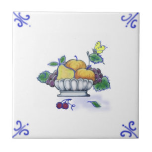 DFB09 Delft Fruit Basket Design Ceramic Tile