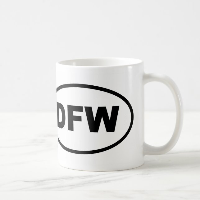 DFW Dallas Fort Worth Coffee Mug (Right)