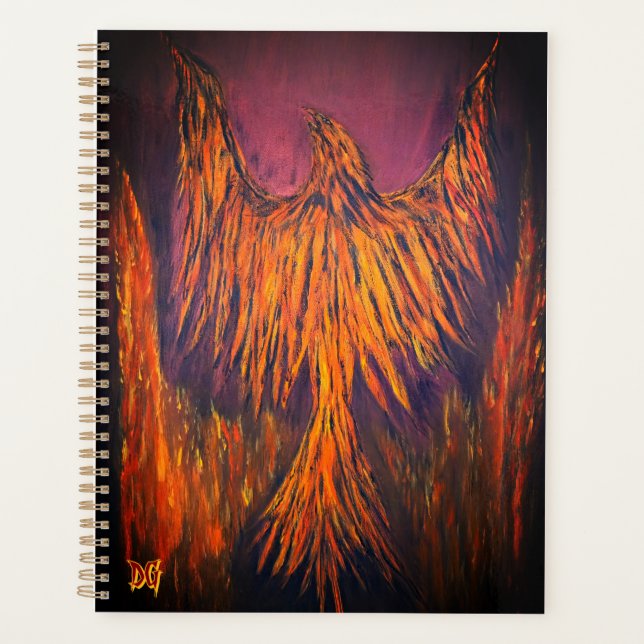 DG Paintings Fire Phoenix  Planner (Front)
