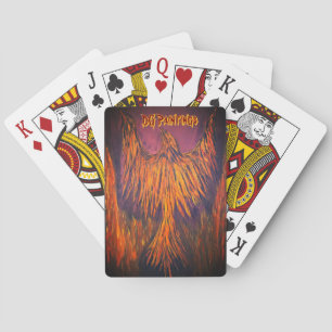 DG Paintings Fire Phoenix Playing Cards