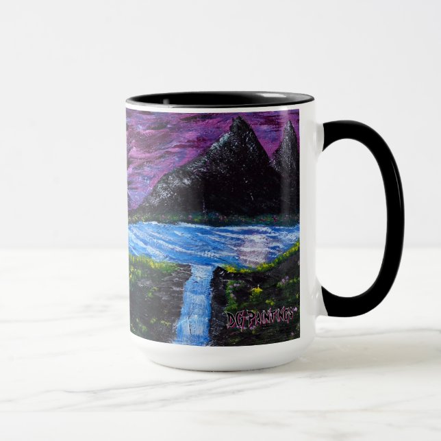 DG Paintings Full Moon Flower Valley Mug (Right)