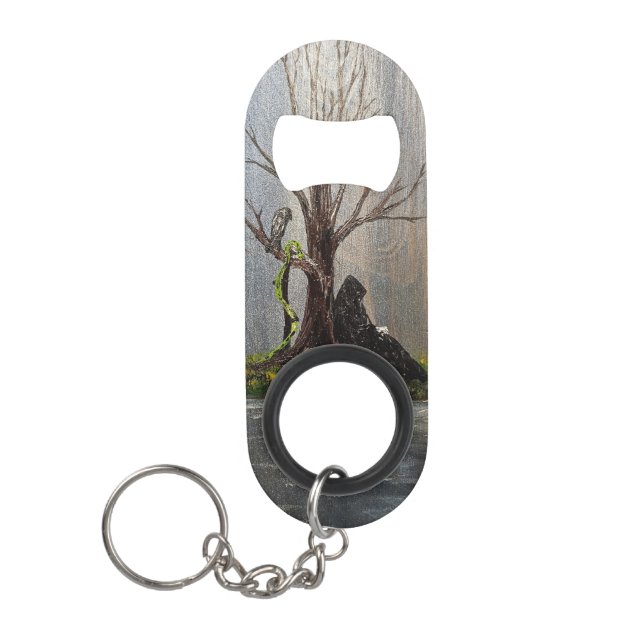 DG Paintings Resting Reaper  Keychain Bottle Opener (Front)