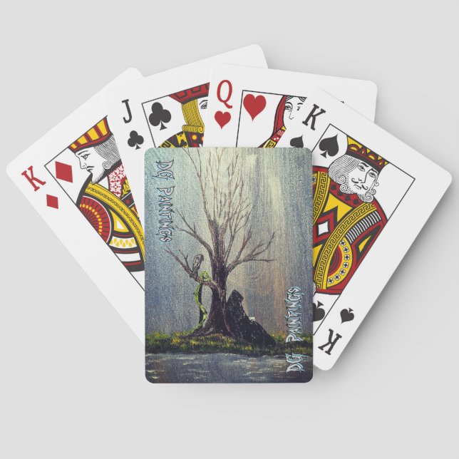 DG Paintings Resting Reaper Playing Cards (Back)