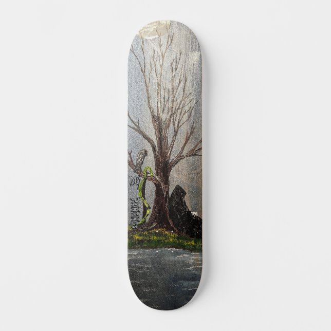 DG Paintings Resting Reaper Skateboard (Front)