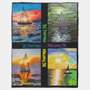 DG Paintings Sailboat blanket